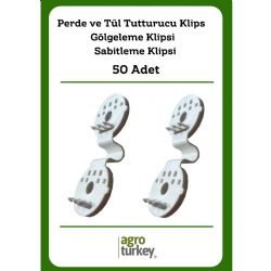 Agro Turkey | Sera Perde ve Tül Tutturucu Klips - Gölgeleme Klipsi - Sabitleme Klipsi - 50 Adet - 9 cm x 4 cm