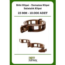 Agro Turkey | 10.000 Adet - 23 Mm - Bitki Klipsi - Domates Klipsi - Salatalık Klipsi - Kahverengi